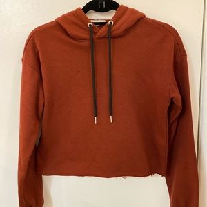 Garage Crop Rustic Orange Hoodie